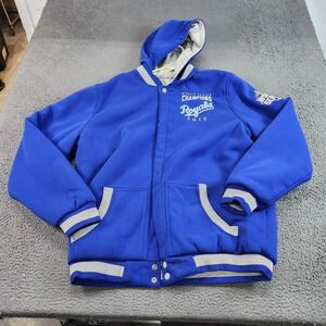 Kansas City Royals Jacket Mens 2XL Blue MLB Baseball Starter 2015 World Series